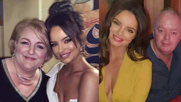 Maura Higgins with Parents